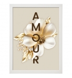 POSTER A4 avec cadre floral "Amour"