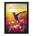 POSTER A3 avec cadre colibri "Que votre joie soit complète" - Jean 15, 11