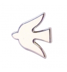 Pins Colombe blanche