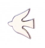 Pins Colombe blanche