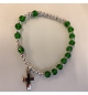 Bracelet croix - immitation cristal/péridot