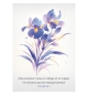 Carte Avec Verset Fleurs violettes à l'aquarelle
