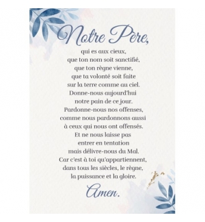 Carte Le Notre Père (Branches bleues)