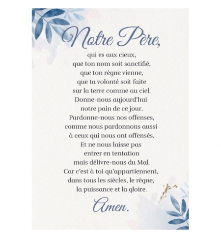 Carte Le Notre Père (Branches bleues)