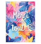 Carte feuilles multicolores