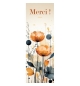 Signet Fleurs oranges et bleues dessinées