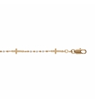 BRACELET PLAQUÉ OR CROIX ET BOULES 16+3CM