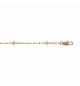 BRACELET PLAQUÉ OR CROIX ET BOULES 16+3CM