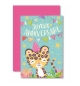 Carnet Joyeux Anniversaire Tigre tâches roses sur fond vert