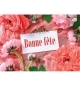 Carte Avec Message Carte posée au milieu de roses