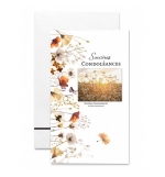 Cartes Sinceres Condoléances fleurs champs divers coloris