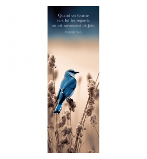 Signet avec verset oiseau perché 