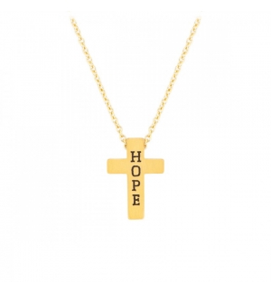 Collier avec pendentif croix "Hope"