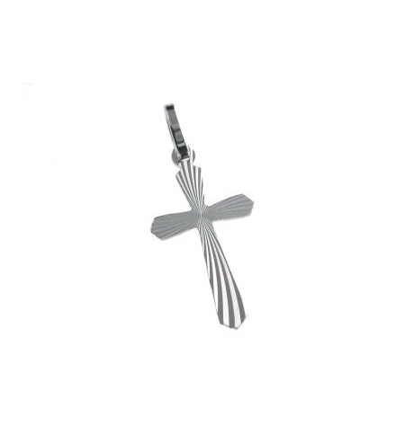 Croix rayons - Argent 925% rhodié - 20mm