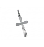 Croix rayons - Argent 925% rhodié - 20mm