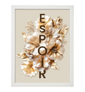 POSTER A4 avec cadre floral "Espoir"