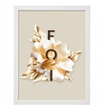 POSTER A4 avec cadre floral "Foi"