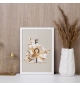 POSTER A4 avec cadre floral "Foi"