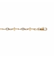 BRACELET PLAQUÉ OR CROIX ET OXYDES BLANCS 16+3CM 