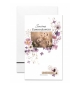 Carte Sincères Condoléances Fleurs violets et blanches