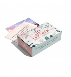 Lot de 50 mini-cartes "Paix et réconfort"