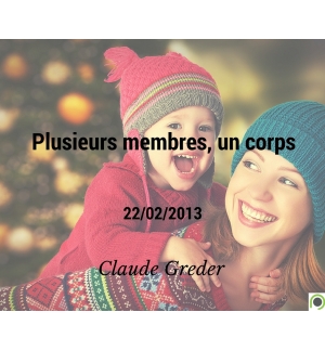 Plusieurs membres, un corps - Claude Greder - CD
