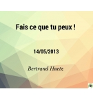 Fais ce que tu peux - Bertrand Huetz - CD ou DVD