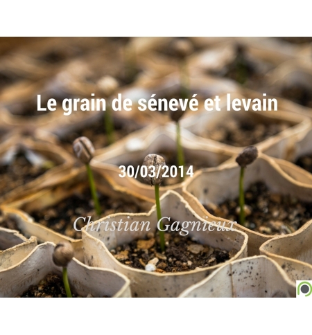 Le grain de sénevé et levain - Christian Gagnieux - CD ou DVD Le grain de sénevé et levain - Christian Gagnieux - CD ou DVD