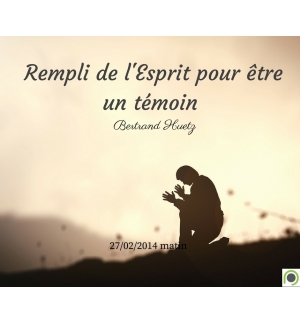Rempli de l'Esprit pour être un témoin - Bertrand Huetz - CD