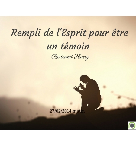 Rempli de l'Esprit pour être un témoin - Bertrand Huetz - CD Rempli de l'Esprit pour être un témoin - Bertrand Huetz - CD