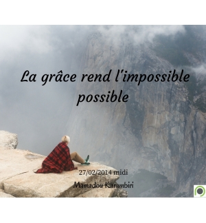 La grâce rend l'impossible possible - Mamadou Karambiri - CD ou DVD