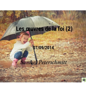 Œuvres de la foi (2) - Samuel Peterschmitt - CD ou DVD