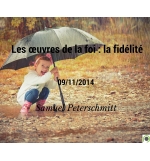 Les œuvres de la foi (5) la fidélité - Samuel Peterschmitt - CD ou DVD