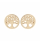 BOUCLES D'OREILLES TIGE PLAQUÉ OR ARBRE DE VIE 