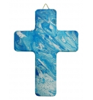 Croix Marbre Bleu Blanc