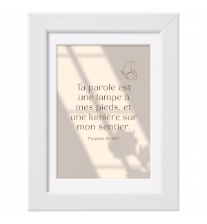 Mini-cadre déco - Ta parole est une lampe à mes pieds