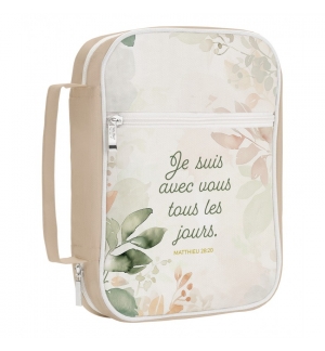 Housse pour Bible large "Je suis avec vous tous les jours"