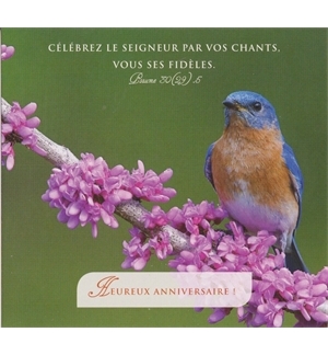 Carte "Anniversaire" avec verset