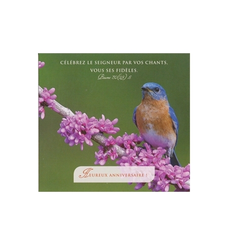 Carte "Anniversaire" avec verset