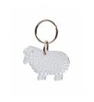Porte-clé "mouton" blanc transparent