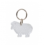 Porte-clé "mouton" blanc transparent