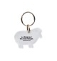 Porte-clé "mouton" blanc transparent
