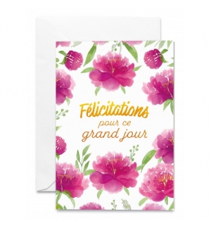 Carnet Fleurs violettes et doré