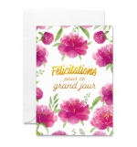 Carnet Fleurs violettes et doré