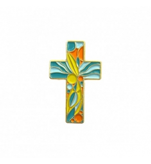 Pin's croix vitrail
