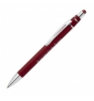 Stylo en métal aluminium avec fonction rotative et stylet rouge