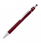 Stylo en métal aluminium avec fonction rotative et stylet rouge