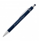 Stylo en métal aluminium avec fonction rotative et stylet bleu