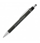 Stylo en métal aluminium avec fonction rotative et stylet noir