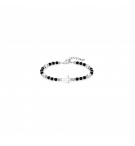 Bracelet de perles "Croix" Noir